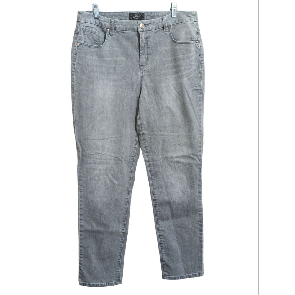 So Slimming By Chico's Gray Stretch Jeans Size 1.5 Ankle US Medium 10 (35"x38")